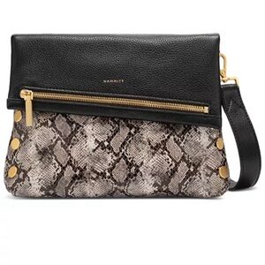 Hammitt Black and Tan Snake Print Crossbody handbag.
